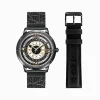 Fashion Herrenuhr Elements of Nature mit schwarzen Steinen Bicolor Herren Uhren|Uhren